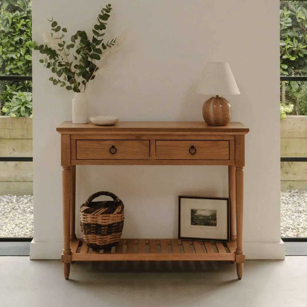 Statement Furniture Blenheim Oak Console Table - Large in Brown
