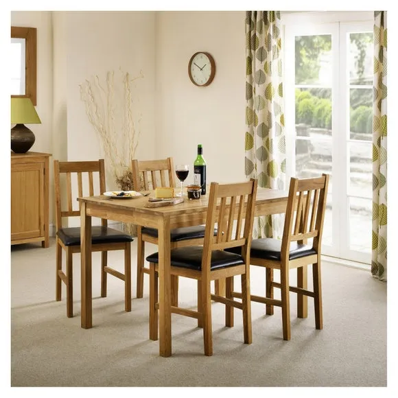 Coxmoor 4 Seater Rectangular Dining Table, Oak 2