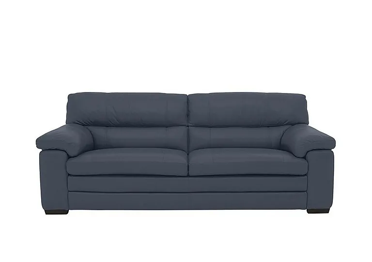 Cozee 3 Seater Pure Premium Leather Sofa - BV Ocean Blue