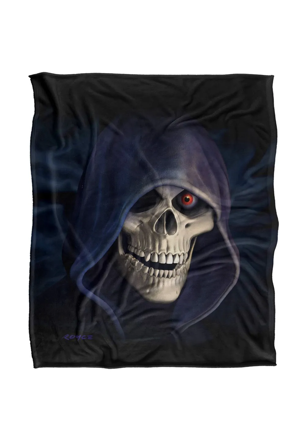 JQ Licensing Royce Mcclure Grim Reaper Silky Touch Super Soft Throw Blanket 152 X 127 cm in White