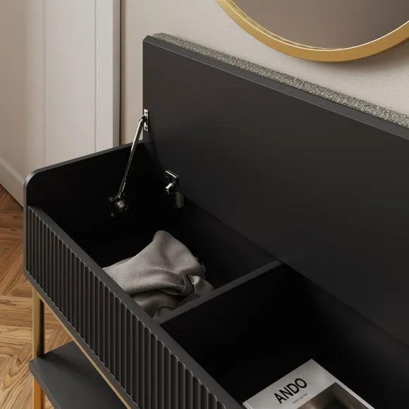Return - Georgi Storage Bench, Black 3