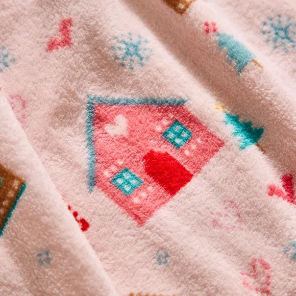 Gingerbread Fleece Throw Blanket 130cm x 170cm 2