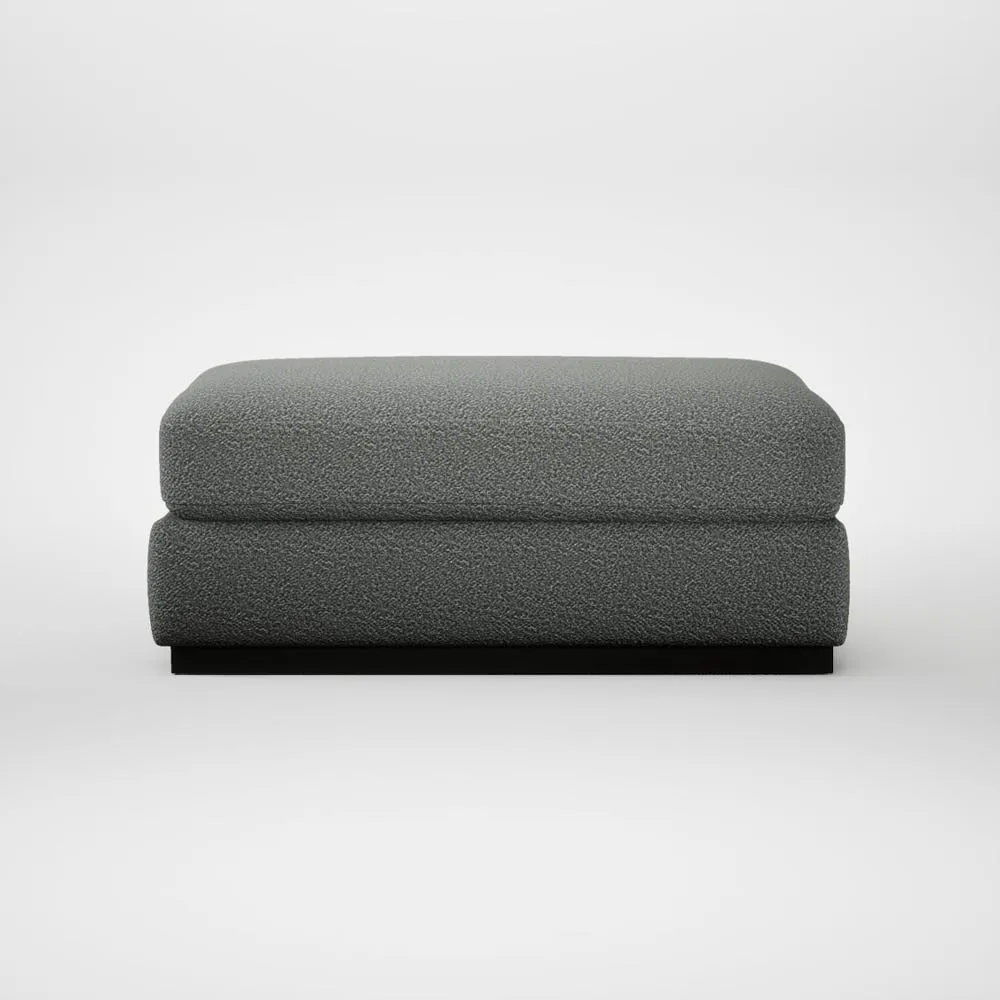 Heal's Trento Ottoman Boucle Steel 1