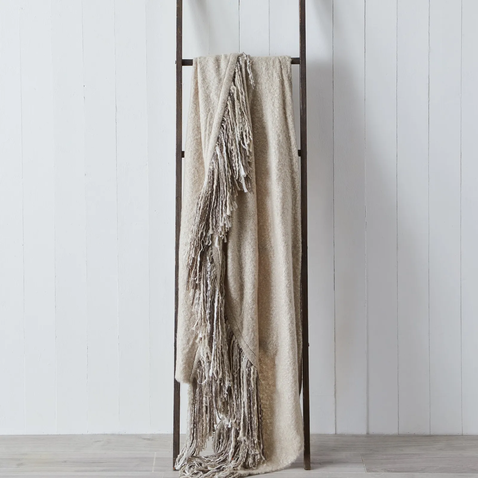 Mala Faux Mohair 130cm x 150cm Throw Natural