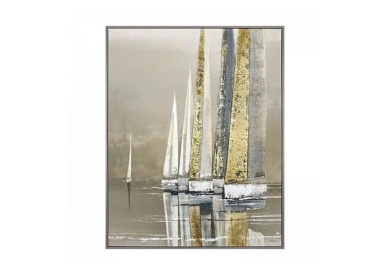 Golden Sails Framed Canvas