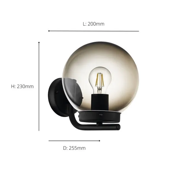 EGLO Taverna Indoor Outdoor Globe Wall Light 5