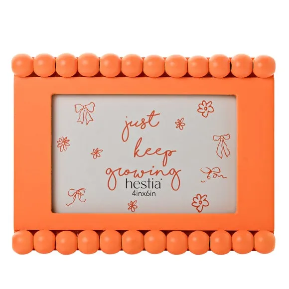 Hestia Orange Beaded Photo Frame