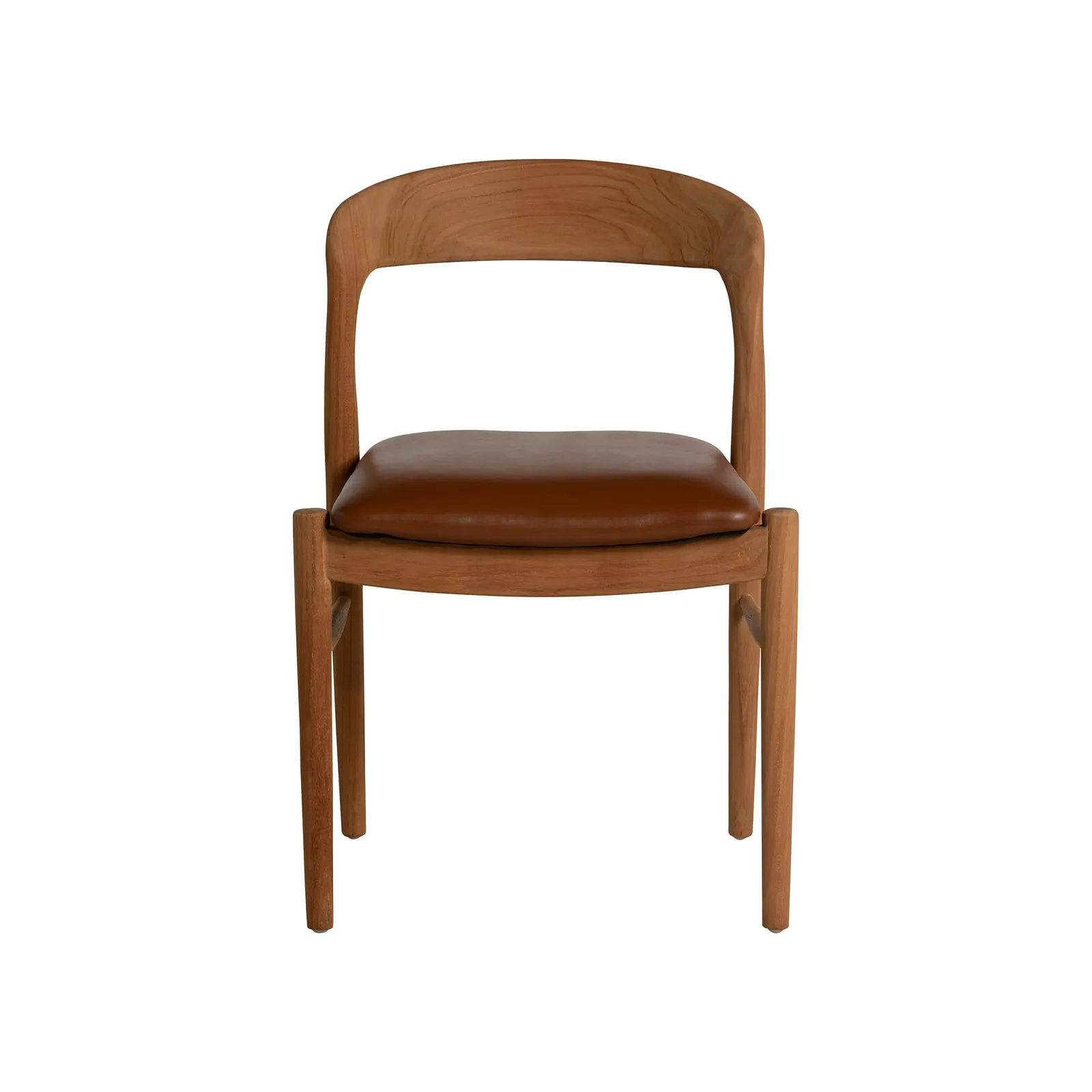 Semeru Dining Chair With Leather Seat, Wood | Barker & Stonehouse 4