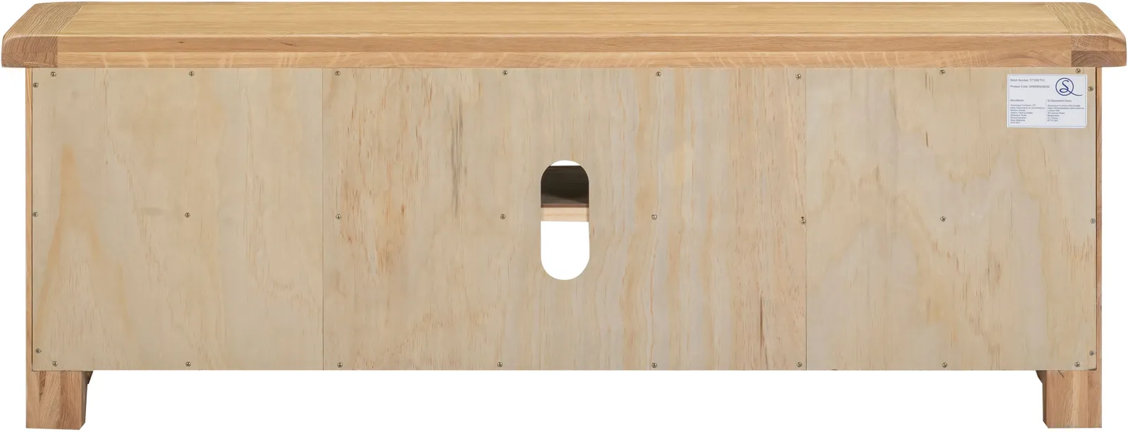 Seconique Windsor Straight TV Unit (Fully Assembled) in Light Oak 6