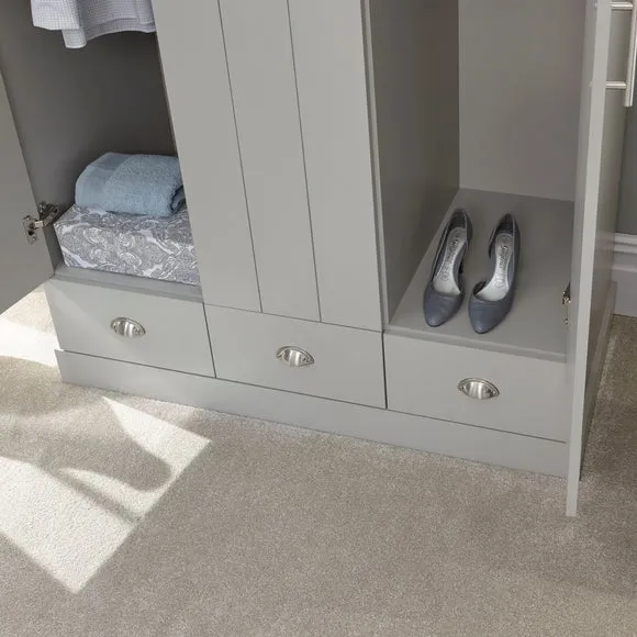 Kendal Triple Wardrobe, Grey 6