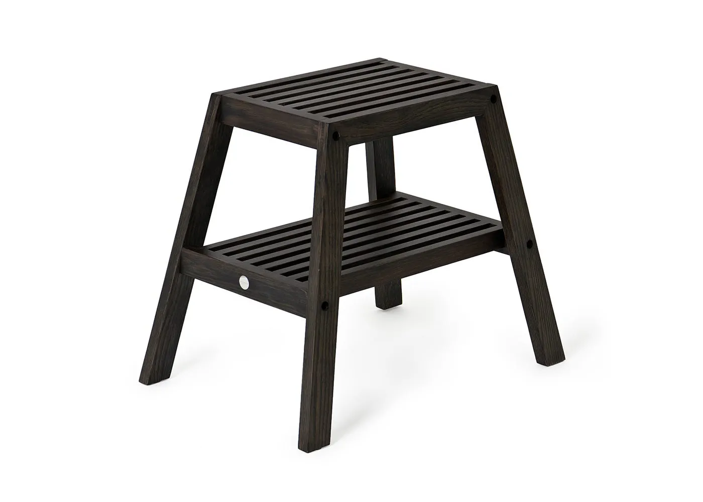 Wireworks Slatted Stool Dark Oak 1