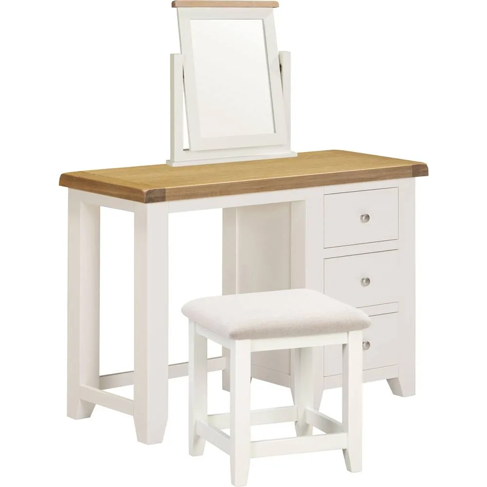 Seconique Windsor 3 Drawer Dressing Table Set - Ivory 2