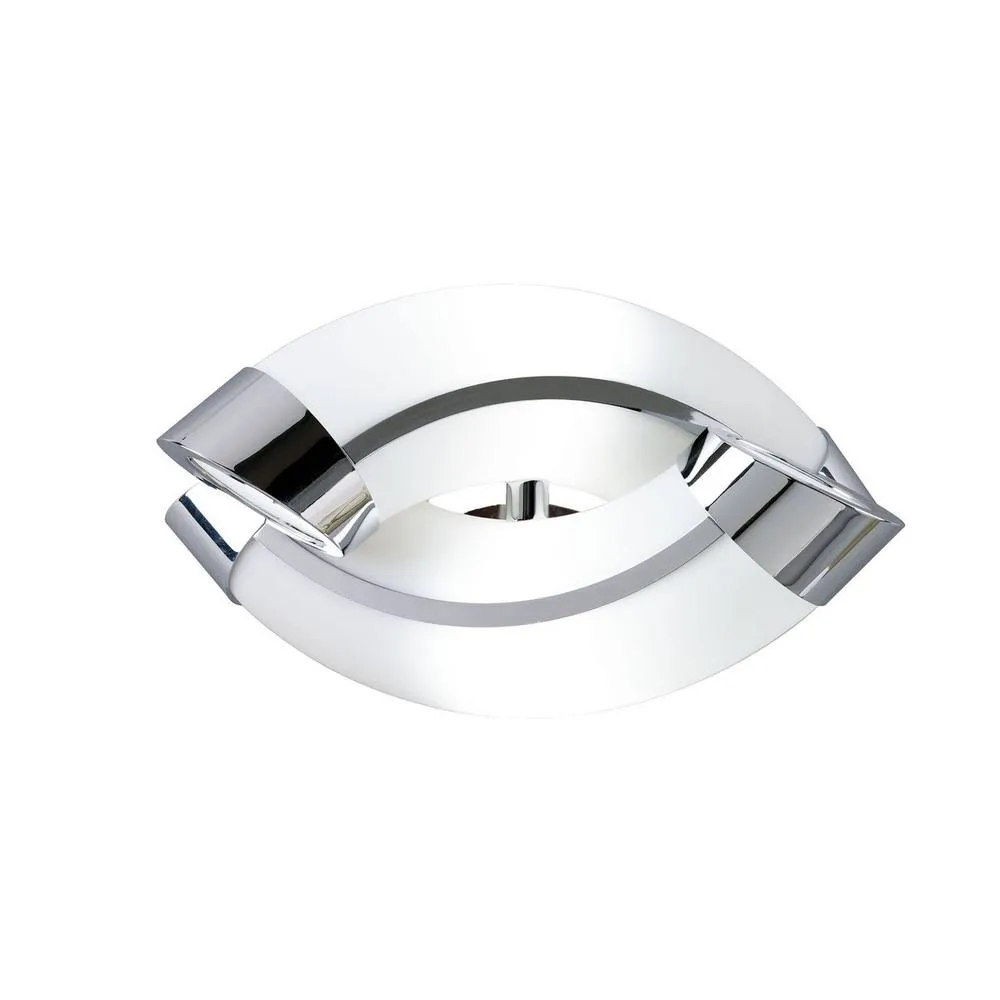Netlighting Guss Wall Lamp E27 2 Light E27 Polished Chrome in White