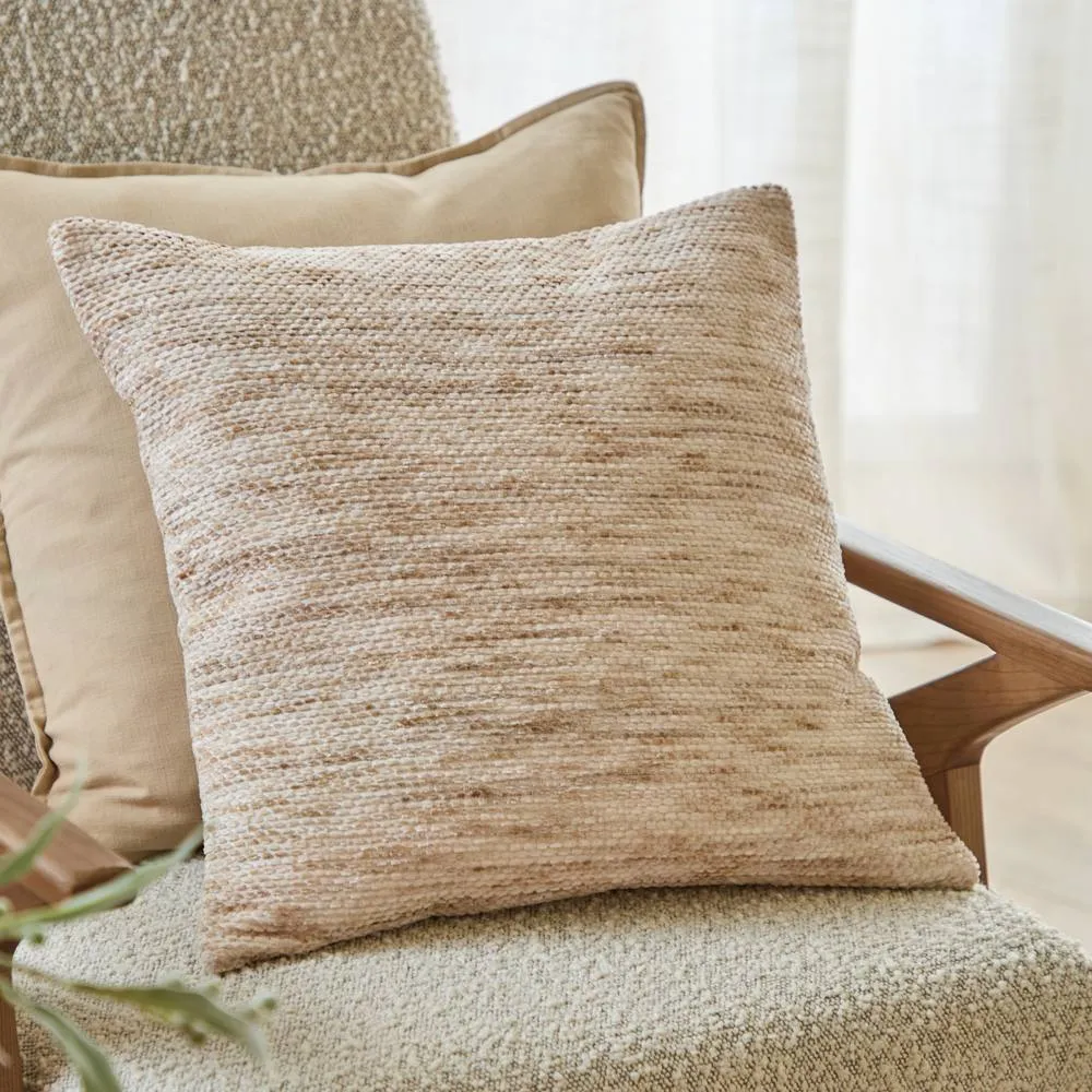 Yard Malvern Chenille Cushion in Nude 1