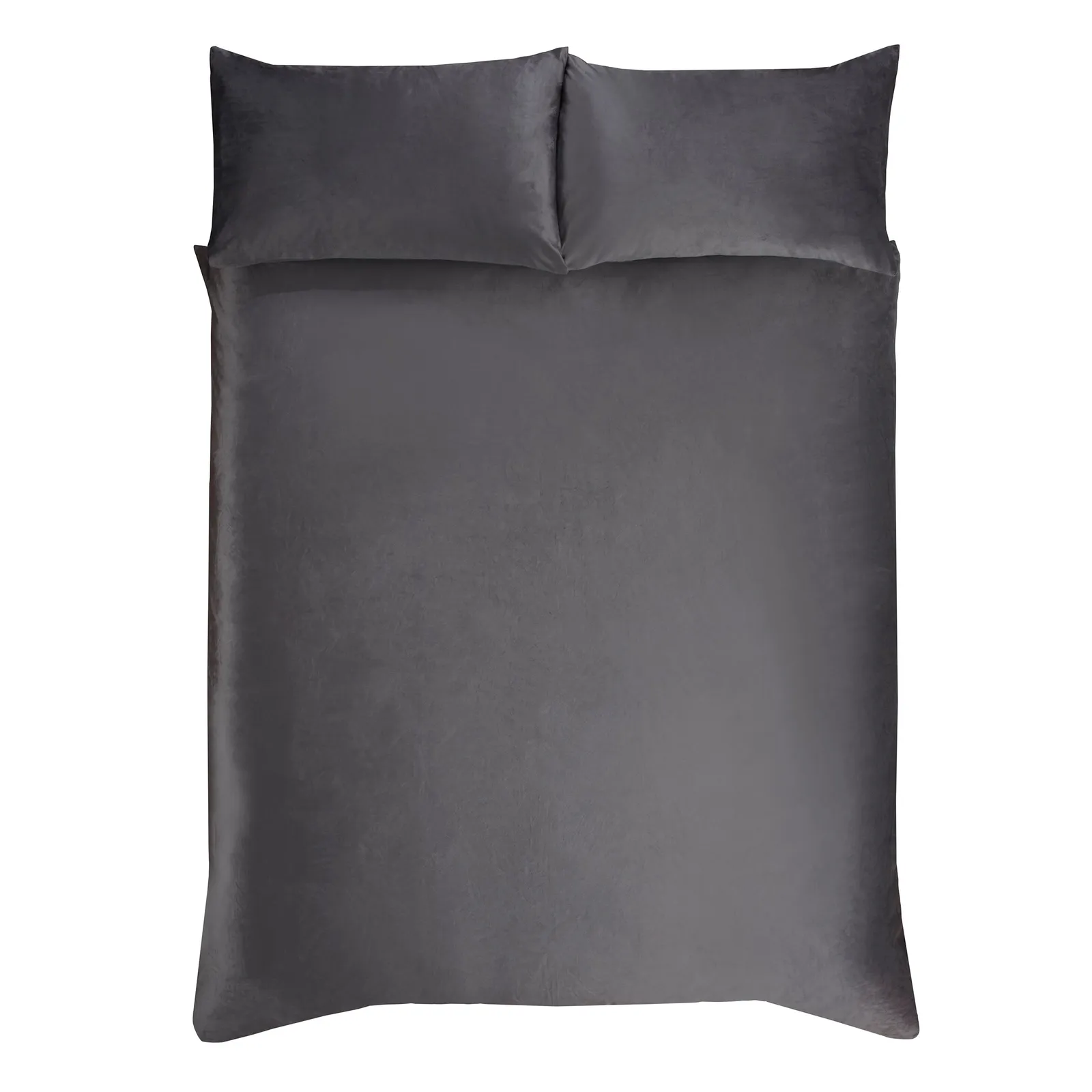 Smart Living Luxury Soft & Elegant Matte Velvet Duvet Cover Set with Pillowcases in Charcoal 4