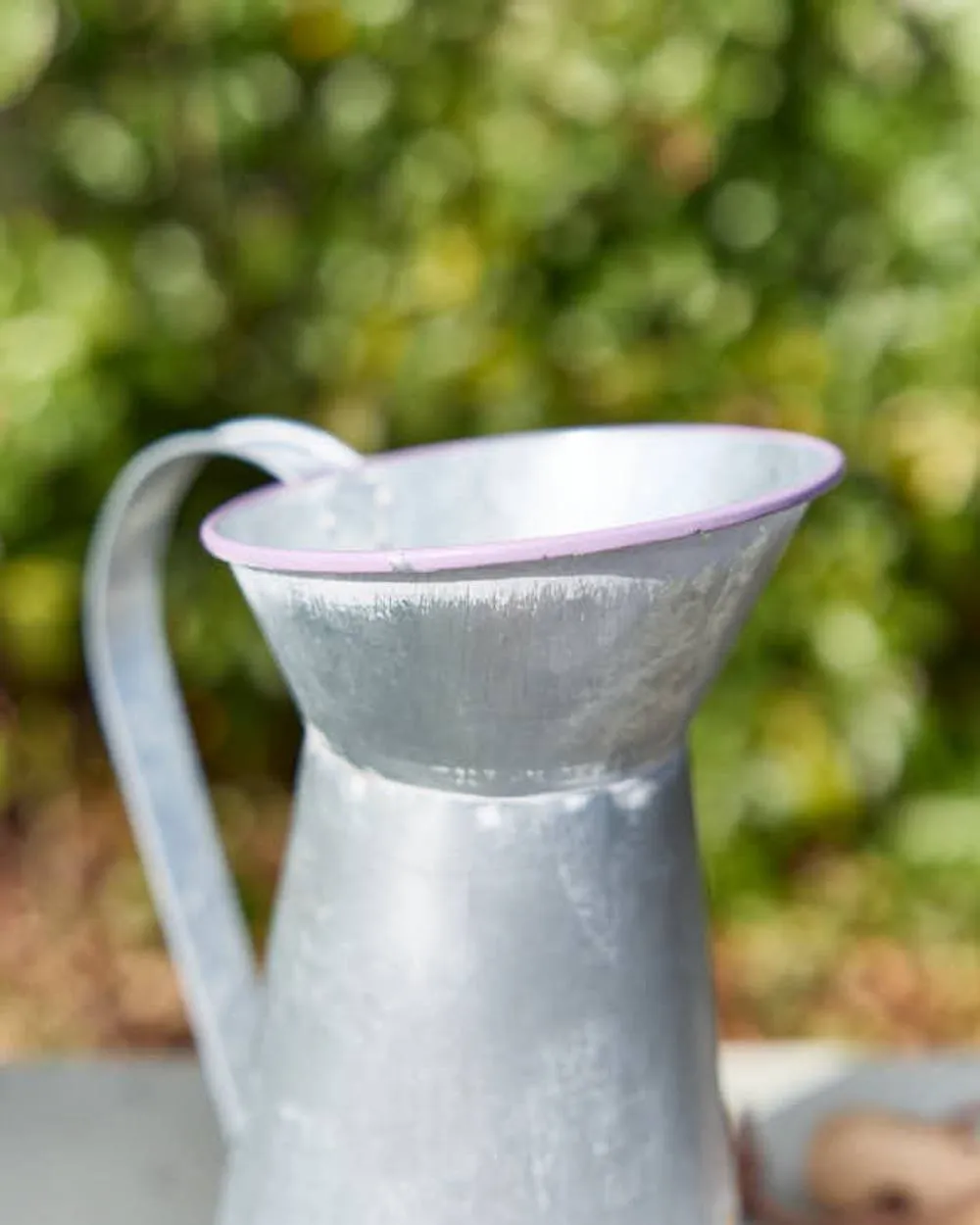 Dibor Lavender Meadow Metal Pitcher Jug Flower Vase in Grey 3