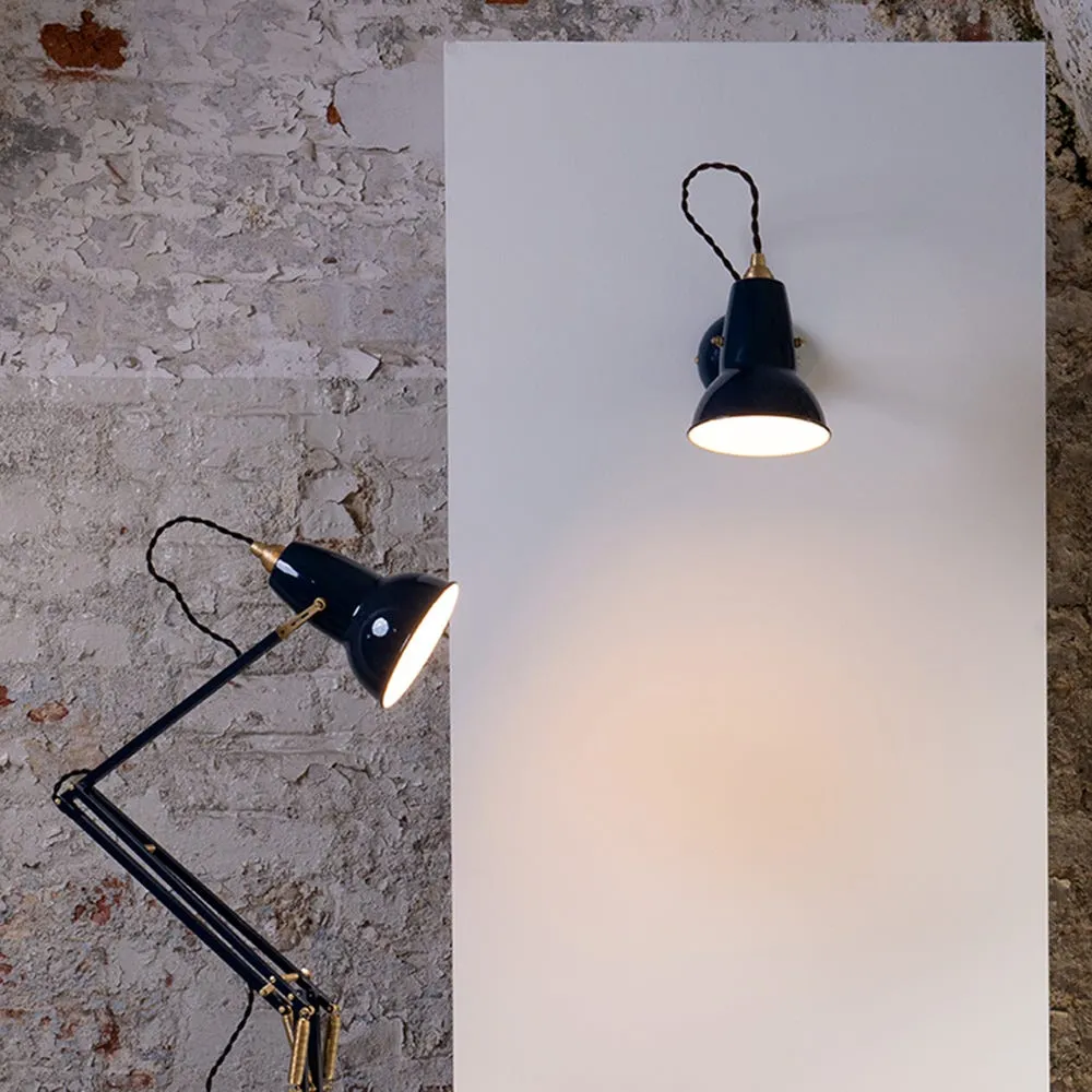 Anglepoise Original 1227 Brass Wall Light Jet Black 4