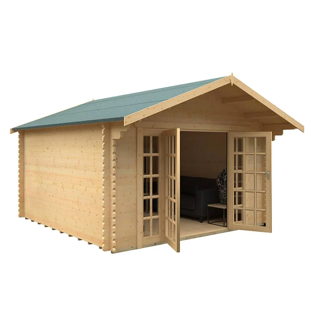 Buttercup Farm 14x14 Balmoral 44mm Cabin - L415 x W415 x H282.2 cm in Natural 2