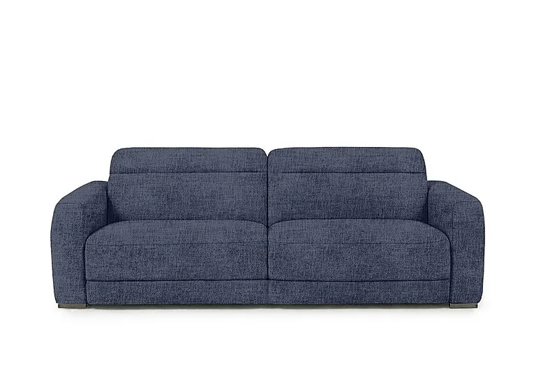 Edison Large Fabric 3 Seater Sofa - Dark Denim