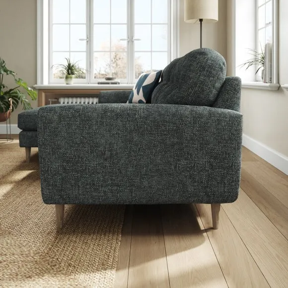 Sven Chunky Chenille Large Corner Chaise Sofa 2