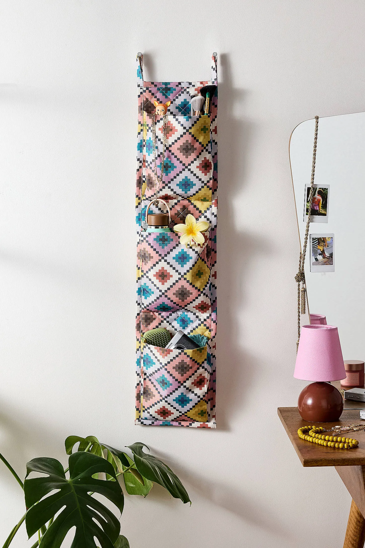 Geometric 3-Pocket Hanging Storage Organiser