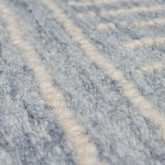 Abstract Check Wool Rug 2