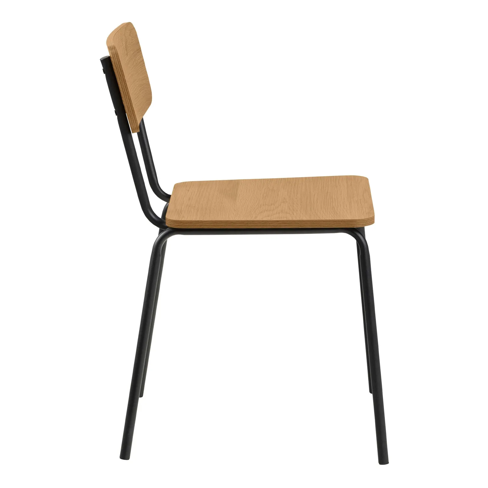Furniture To Go Peru Dining Chair in Steel & Oak Set of 2 in Light Oak 3