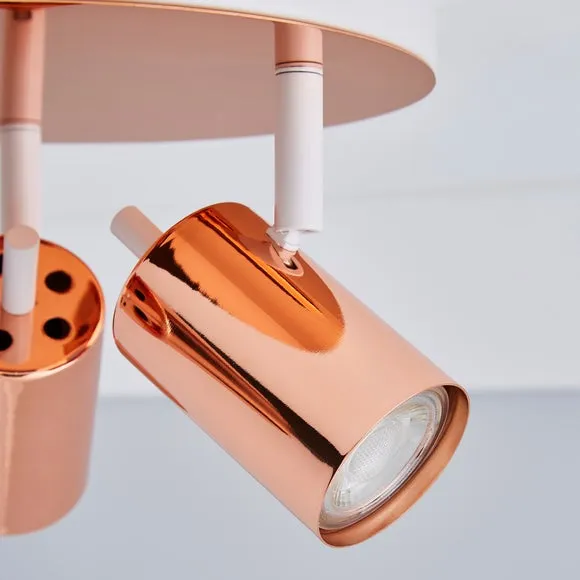 Carter 3 Light Semi Flush Spotlight 3