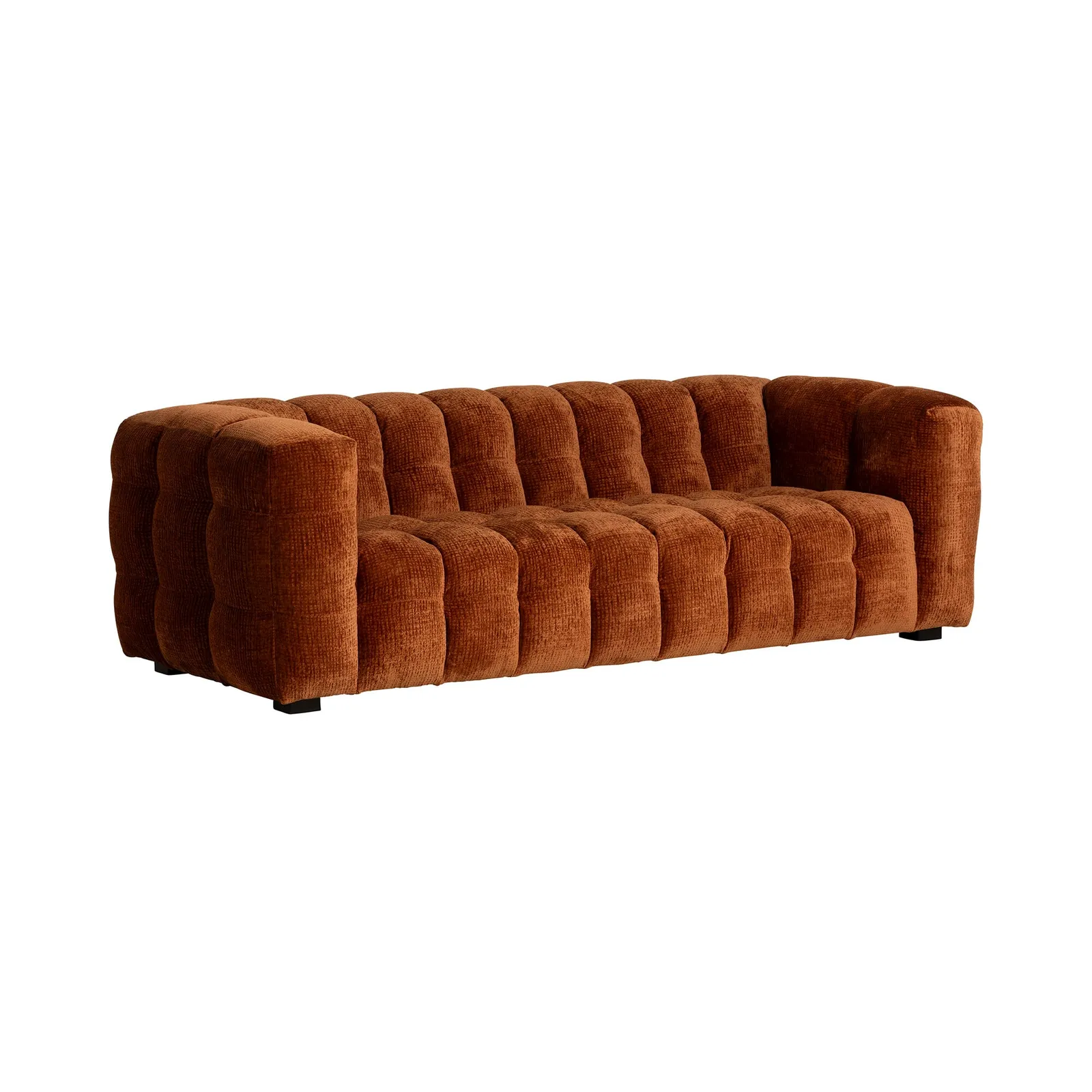 Lenor Textured Fabric Sofa, Orange | Barker & Stonehouse 4