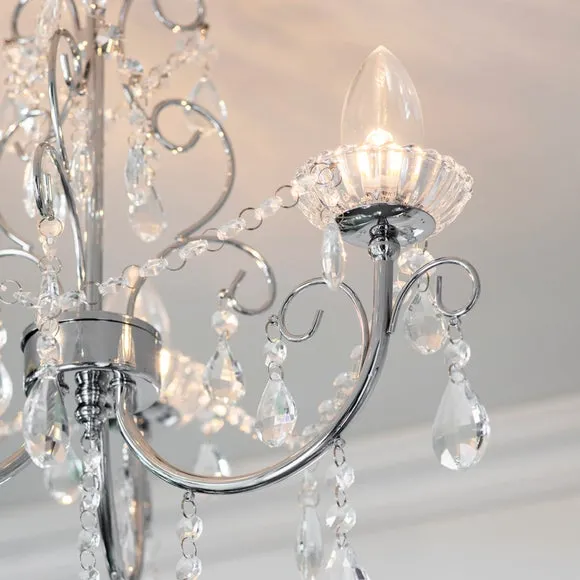 Vogue Tabitha 3 Light Bathroom Semi Flush Ceiling Light 2