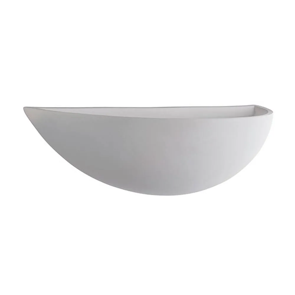Netlighting Mini Crescent 1 Light Indoor Wall Light White Plaster E27 2