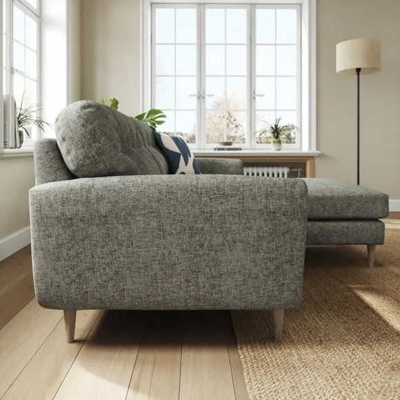 Sven Chunky Chenille Reversible Corner Chaise Sofa 2