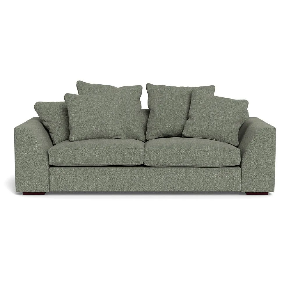 Heal's Cumulus 4 Seater Sofa Boucle Tweed Lapis Black Feet 1