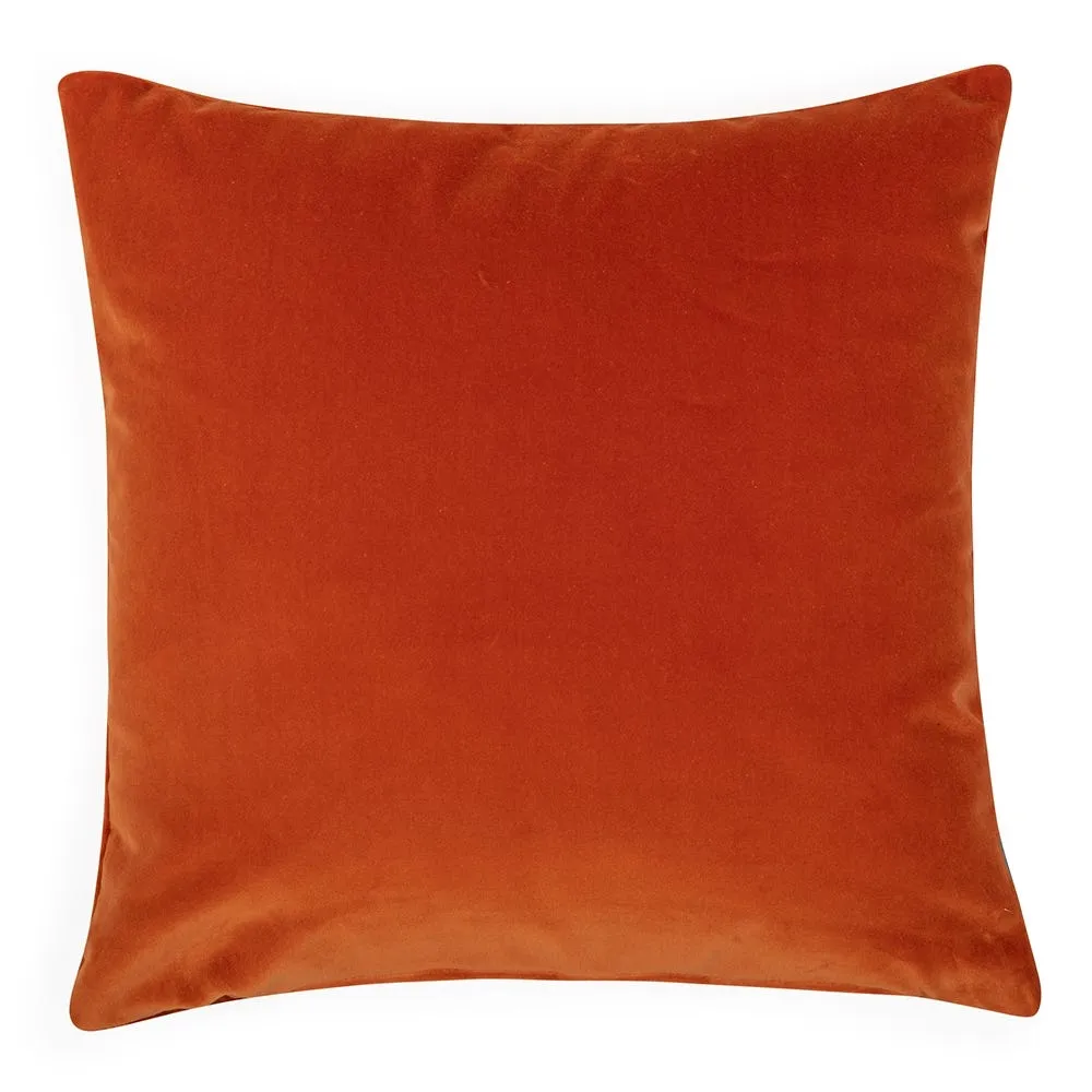 Heal's Velvet Cushion Rust 55 x 55cm