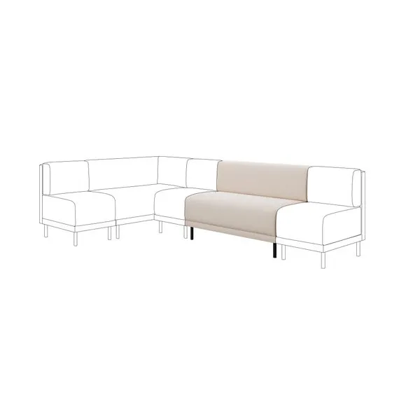 Mae Long Dining Bench, Textured Weave 1