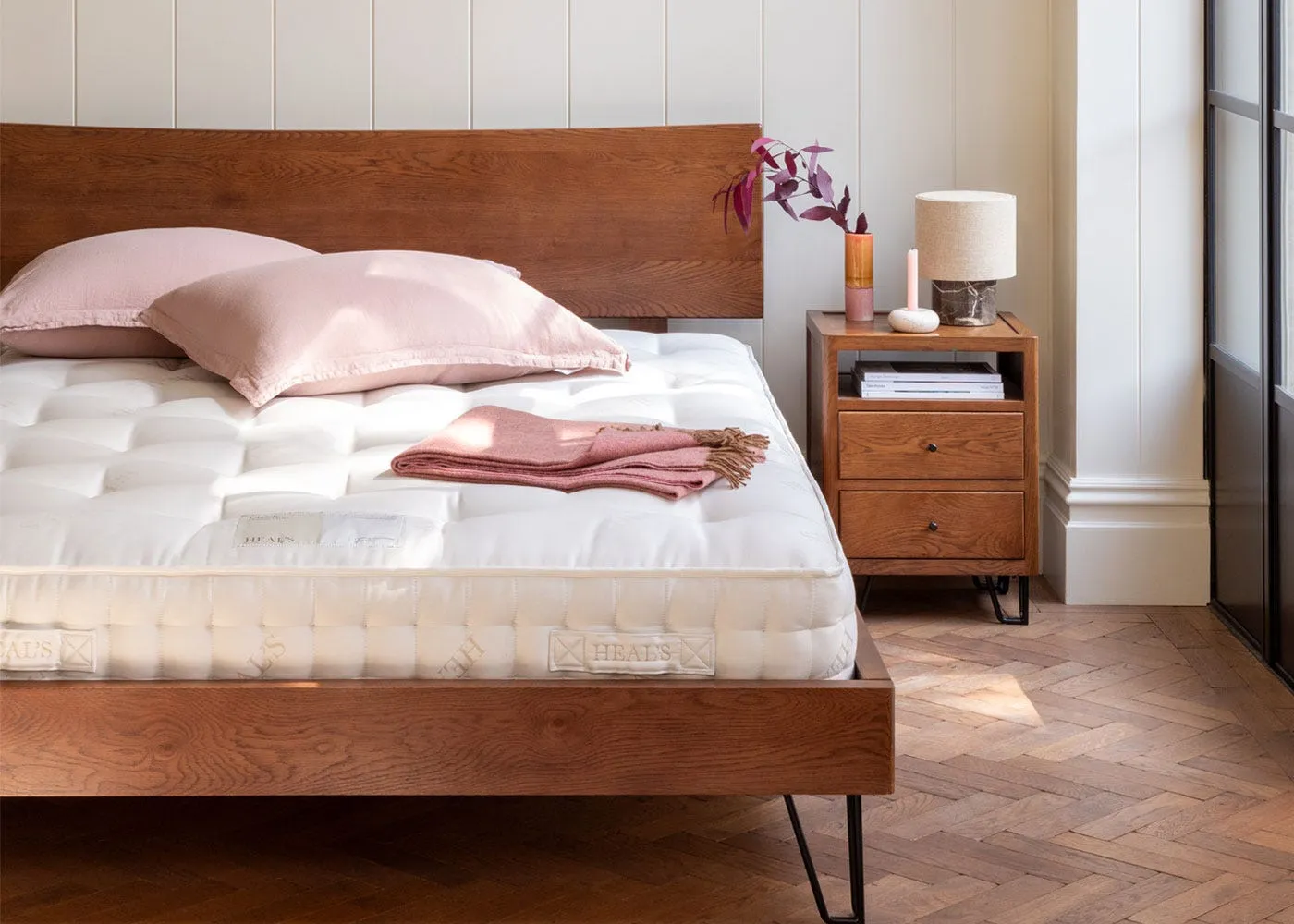 Heal's Brunel Bedside Table Dark Wood 2