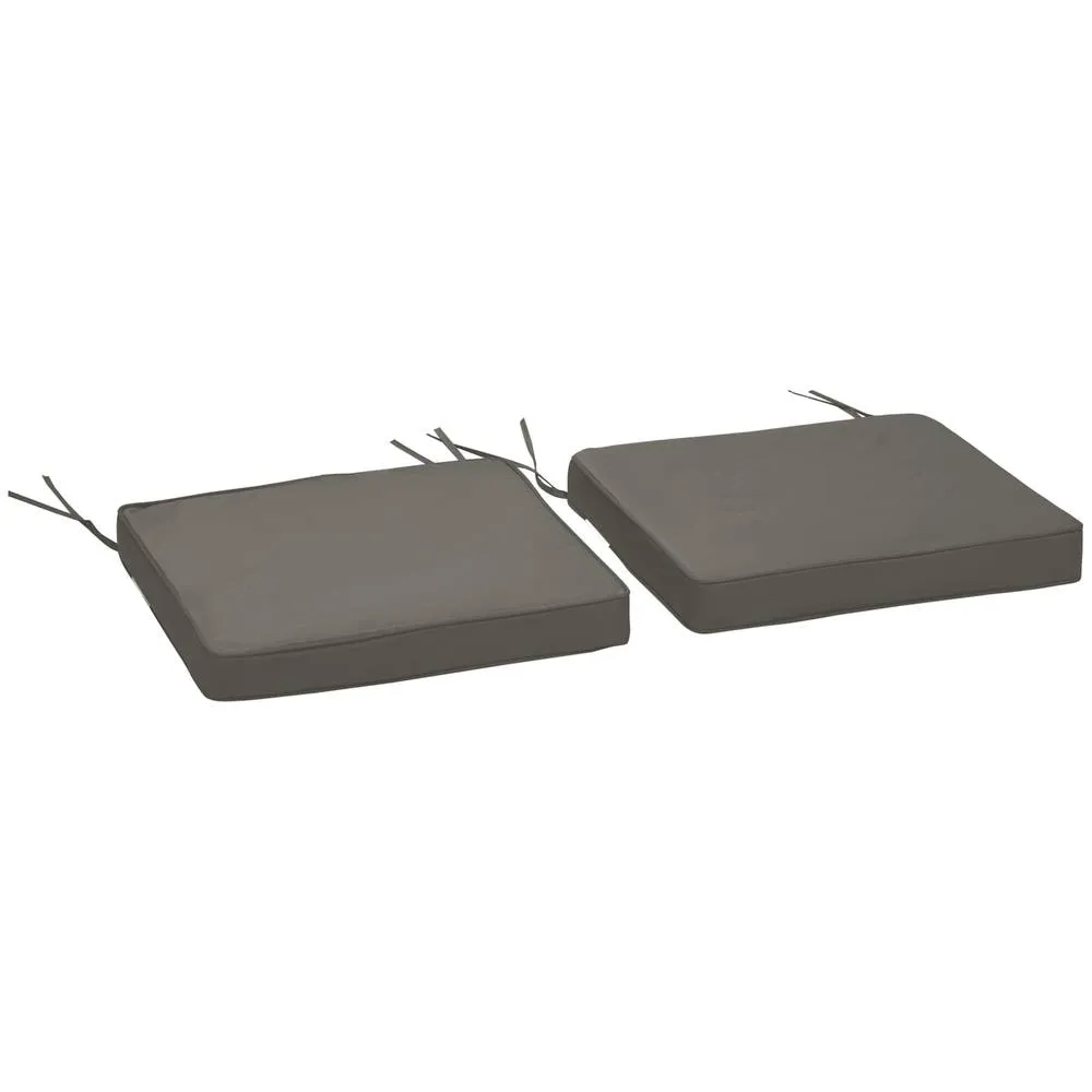 OUTSUNNY 45 x 45cm Replacement Garden Seat Cushion Pad with Ties in Dark Grey 2