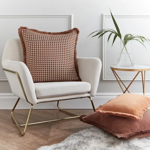 Geometric Fringed Cushion 6