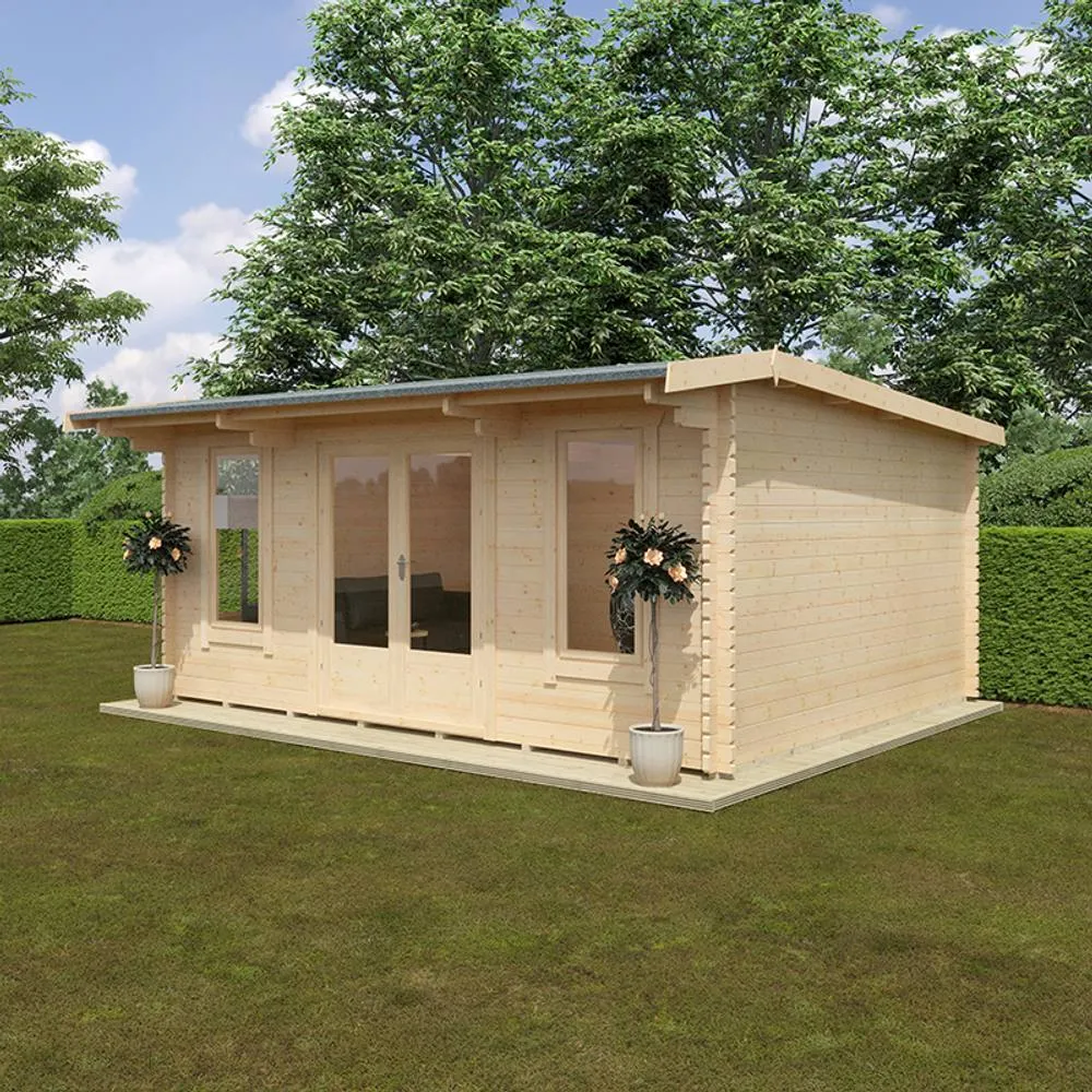 Buttercup Farm 18x14 The Jacob 44mm Cabin - L535 x W415 x H247 cm in Natural 6