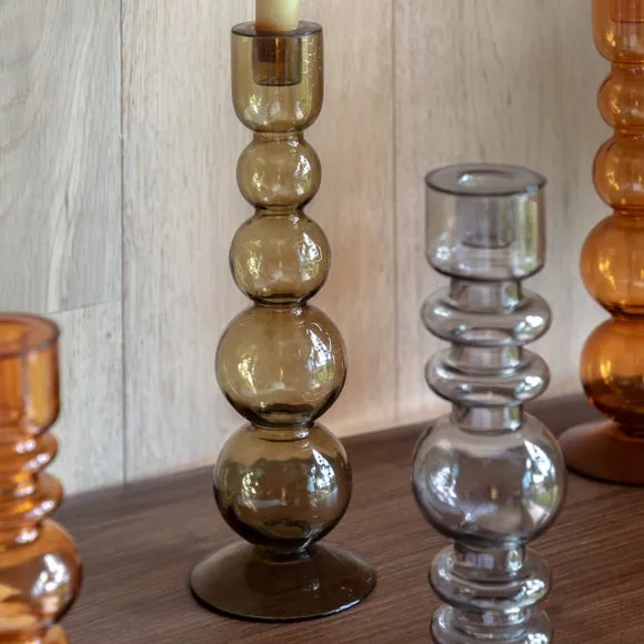 Villena Glass Taper Candlestick Holder