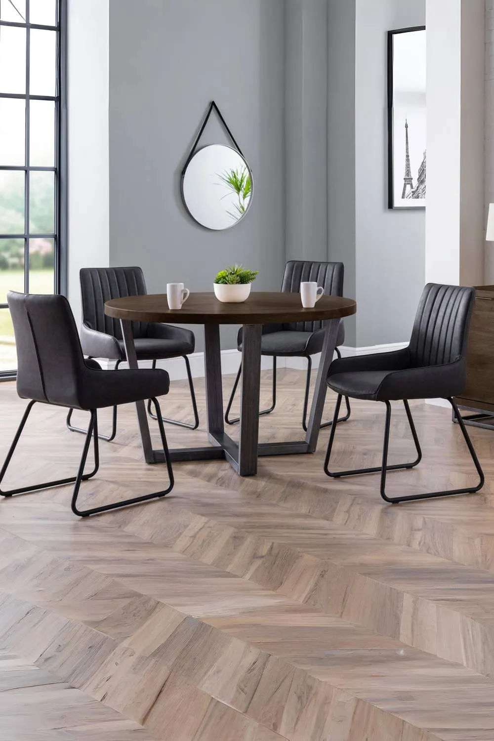 Julian Bowen Soho Upholstered Dining Chair (Set of 2) in Black 2