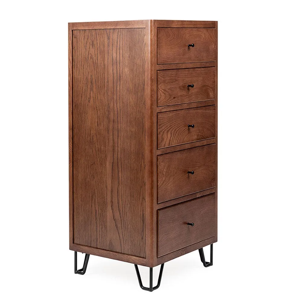 Heal's Brunel Tall Chest Dark Wood 2