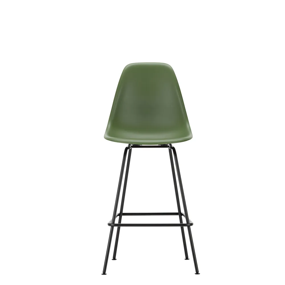 Vitra Eames Plastic Stool RE Medium Forest Basic Dark Powdered Legs 1
