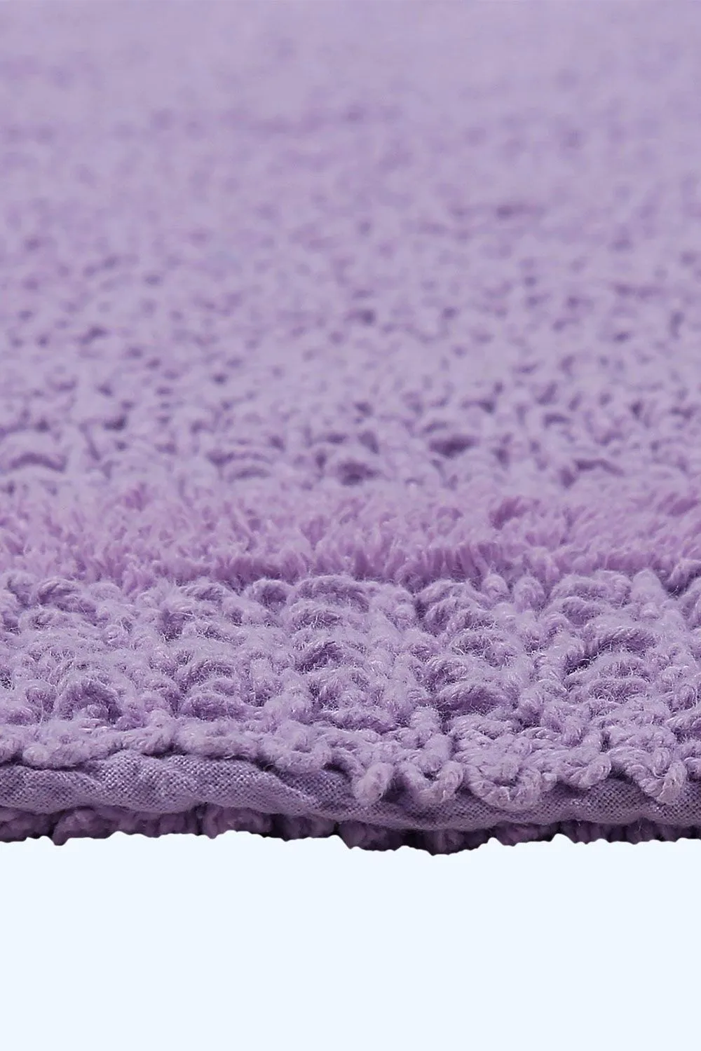 Homescapes Luxury Square Bath Mat 1600GSM 100% Cotton Reversible Shower Mat, 50cm in Lilac 5