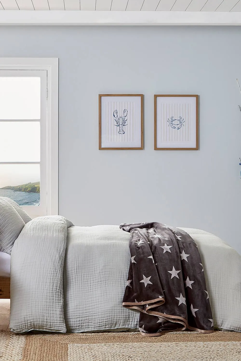 Helena Springfield 'Muslin' Cotton Duvet Cover Set in Silver 1