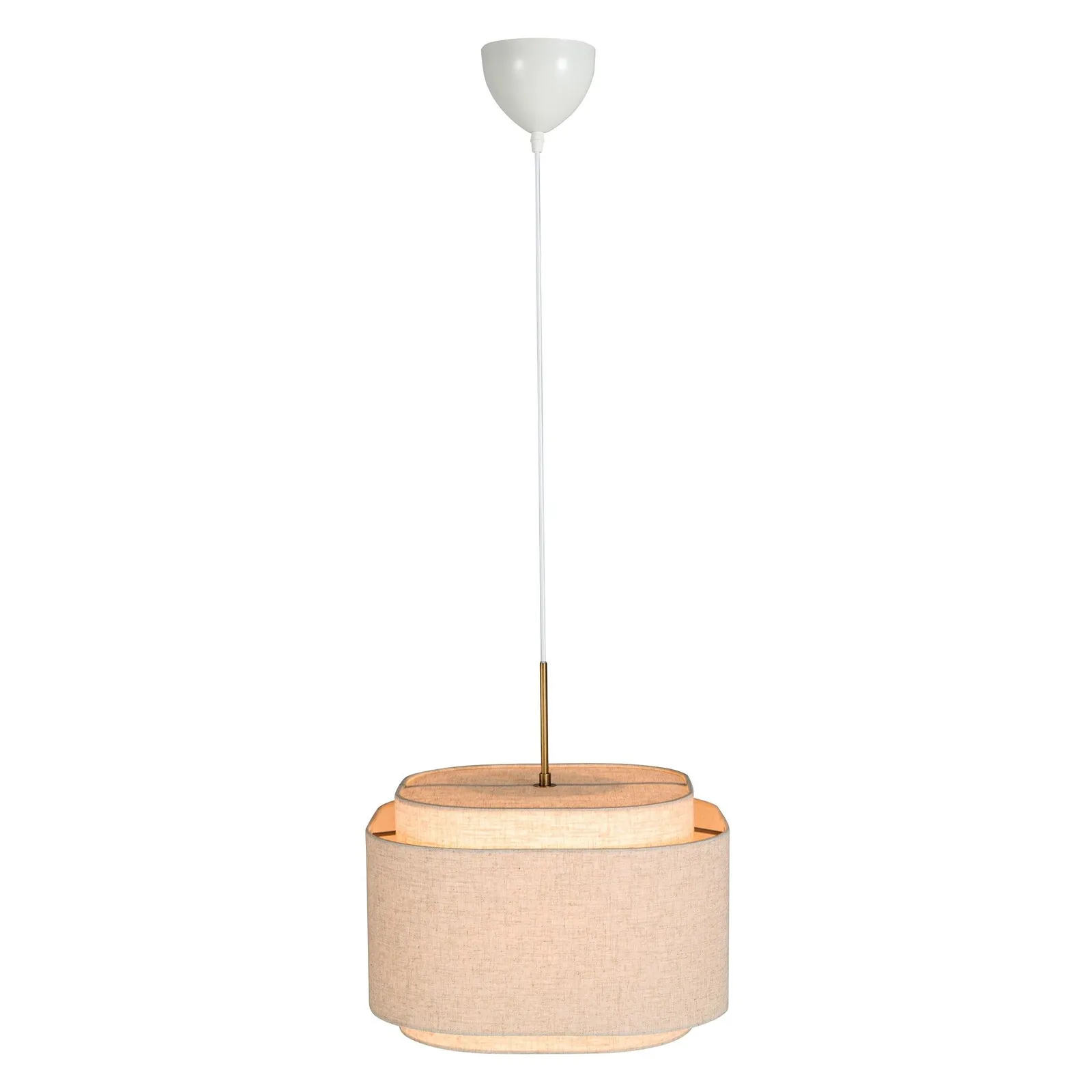 Nordlux Takai Pendant Light Beige Textile E27 Mains 45cm 3