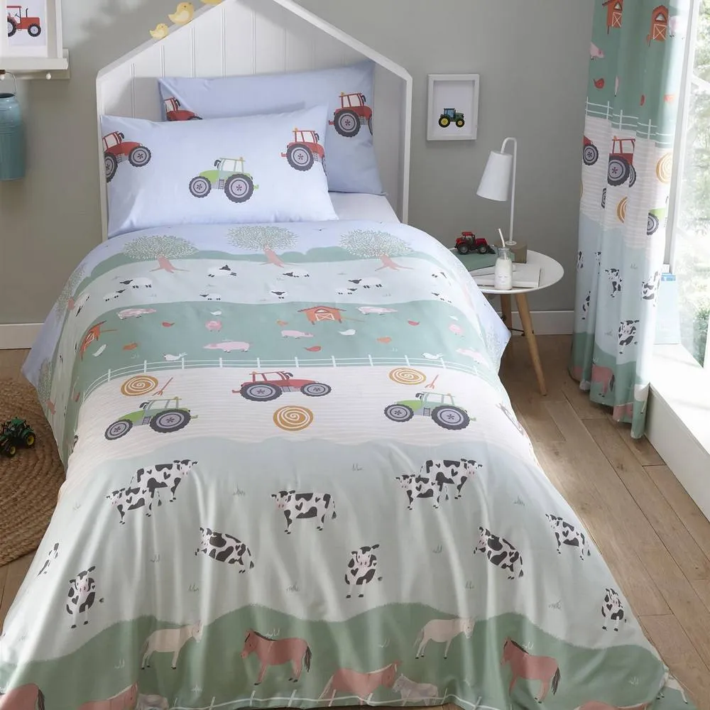 HomeSpace Direct Charming Farm Friends Duvet Cover Set