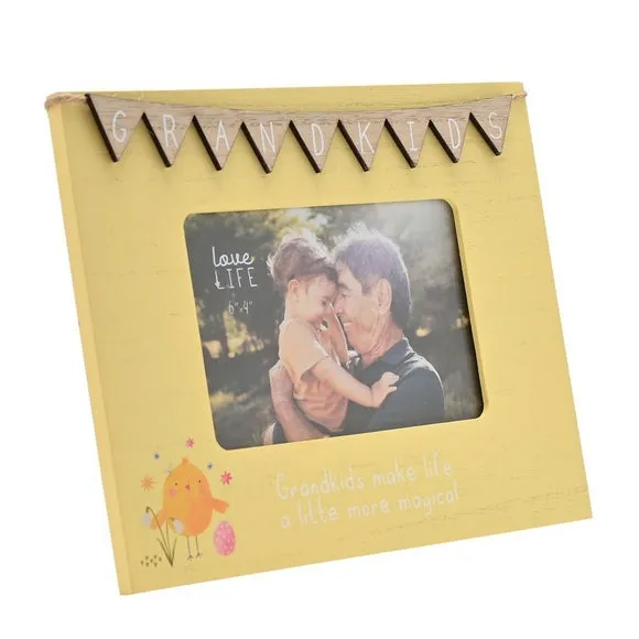 Grandkids Yellow Bunting Photo Frame 2
