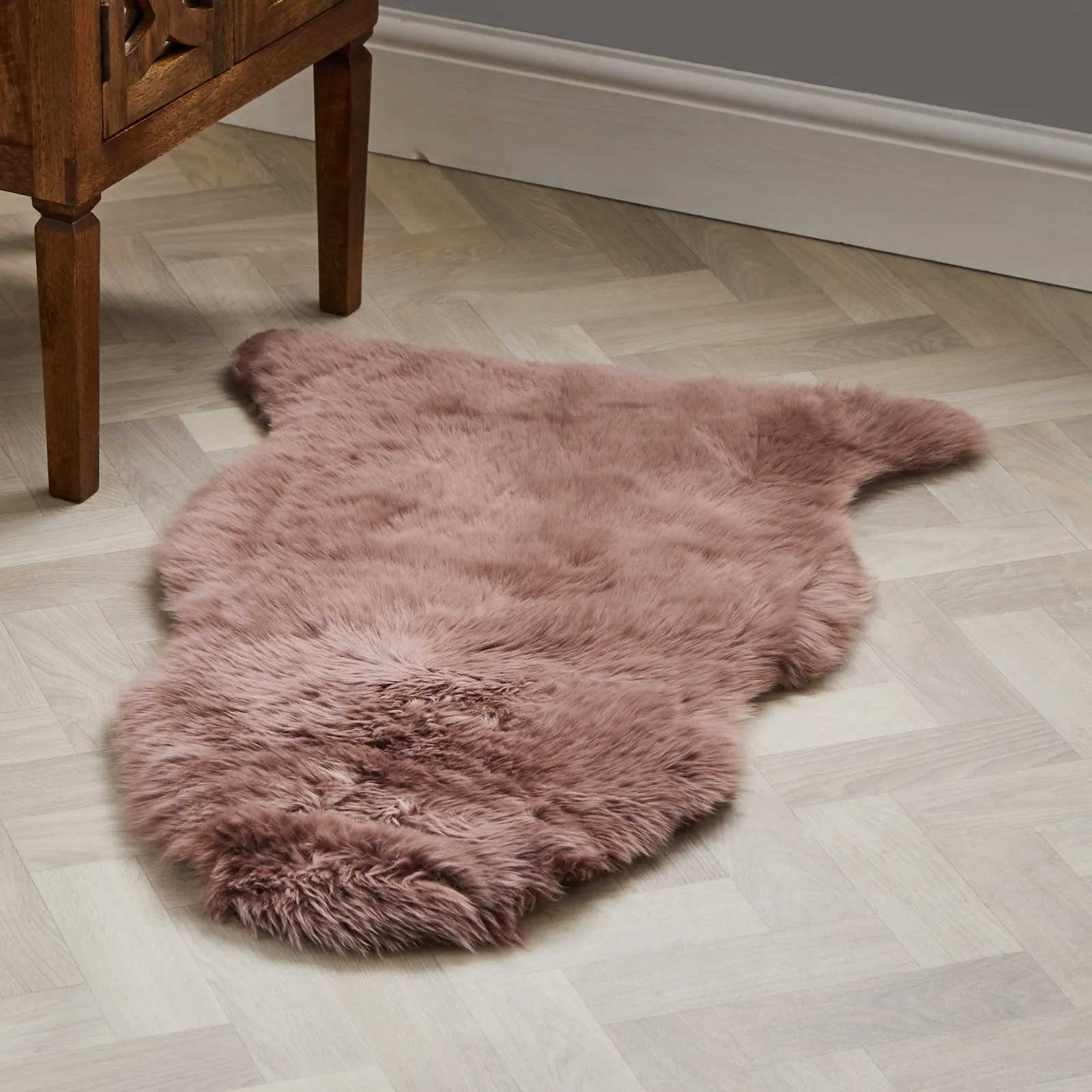 Single Pelt Sheepskin Rug Mink