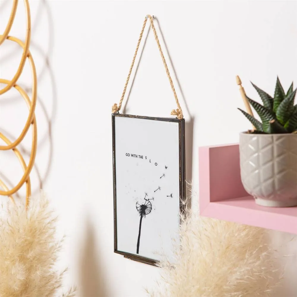Nicola Spring Hanging Metal Photo Frame - 5" x 7" - Picture Frame Wall Mounted Frame with Rope in Black 6